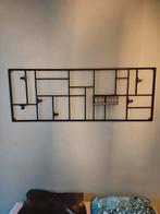Zwart metalen memobord / wandrek, 150x55cm, Ophalen, Zo goed als nieuw, Overige typen