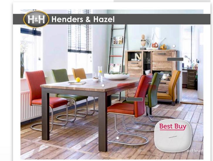 Henders en Hazel eettafel uitschuifbaar, Huis en Inrichting, Tafels | Eettafels, Gebruikt, 50 tot 100 cm, 200 cm of meer, Vijf personen of meer