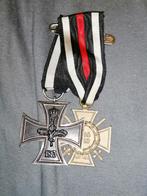 WO1 Duitse veteranen medailles EK2 en Hindenburg kruis, Verzamelen, Ophalen of Verzenden, Landmacht, Duitsland, Lintje, Medaille of Wings