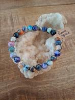 Natuurkralen armband met Flame Agaat five colors, Overige materialen, Nieuw, Ophalen of Verzenden, Overige kleuren