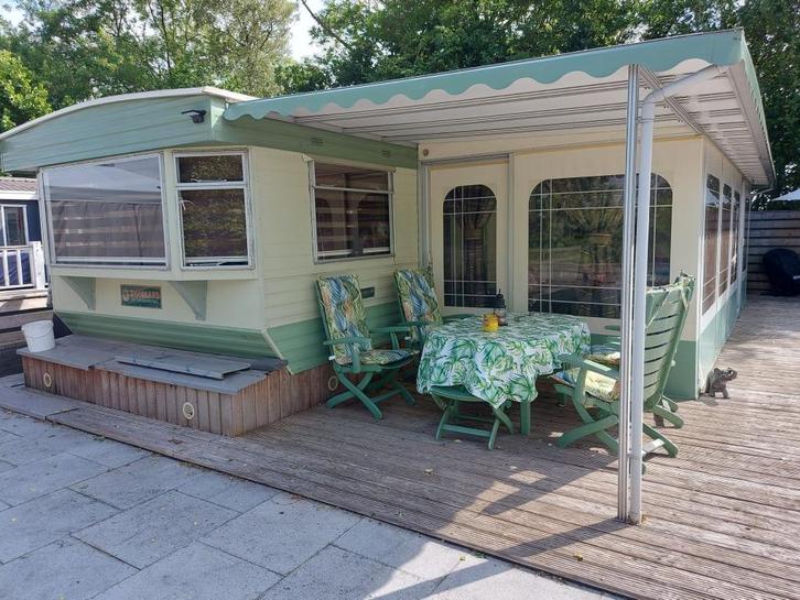 Stacaravan te koop met jaarplaats, Caravans en Kamperen, Stacaravans, tot en met 2, Ophalen of Verzenden