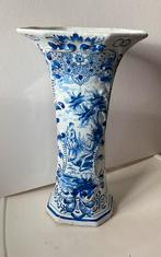 Antieke trompetvaas, delfts blauw,19de eeuw , 30 cm hoog, Verzenden