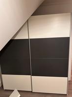 Wit grijze schuifdeurkast, Ophalen, Met plank(en), 150 tot 200 cm, Zo goed als nieuw