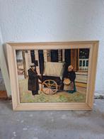 Olieverfschilderij: van Kapoki met haar man., Antiek en Kunst, Kunst | Schilderijen | Klassiek, Ophalen of Verzenden