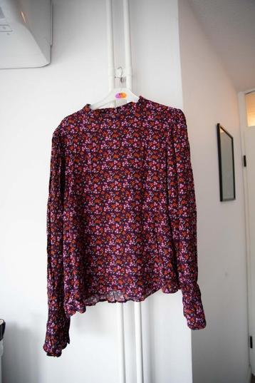 Blouse met bloemenpatroon Pieces maat XL