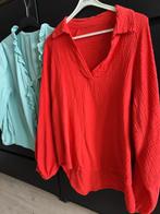 Rode blouse tuniek xxl wafel katoen hydrofiel tetra, Kleding | Dames, Blouses en Tunieken, Ophalen of Verzenden, Zo goed als nieuw