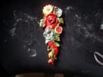 Nr1) bloemen ornament gips met servetten verfraaid (nieuw), Ophalen of Verzenden, Nieuw