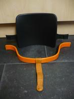 Stokke Tripp Trapp zwart rugje, oranje beugel en leertje, Ophalen of Verzenden, Gebruikt, Meegroeistoel, Stoelverkleiner