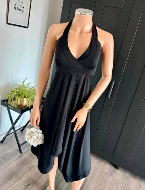 FIFILLES jurk TABATA T1 (EU36) - zwart - halter, Kleding | Dames, Jurken, Zo goed als nieuw, Maat 36 (S), Zwart, Onder de knie