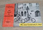 Zundapp Folder D 1957 Combinette-S 4 pagina's, Verzenden, Gebruikt