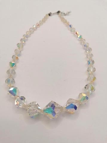 Vintage ketting Aurora Borealis kristal oplopend jaren 60  beschikbaar voor biedingen