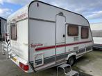 Beyerland Sprinter 390 D dwarsbed +treinzit licht, Caravans en Kamperen, Caravans, Bedrijf, Treinzit, 750 - 1000 kg, 4 tot 5 meter