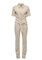 Jumsuit spijker beige stretch 38 30, Kleding | Dames, Jumpsuits, Ophalen of Verzenden, Zo goed als nieuw, Maat 38/40 (M), Beige