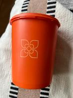 Tupperware trommel/voorraadpot oranje retro, Huis en Inrichting, Keuken | Tupperware, Ophalen of Verzenden, Zo goed als nieuw