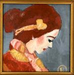 Portret vrouw Lisa met lijst, Ophalen of Verzenden