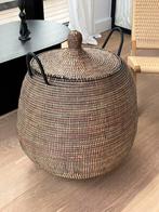 Afrikaanse mand XL, Huis en Inrichting, Woonaccessoires | Schalen en Manden, Ophalen, Zo goed als nieuw, Rond, Riet