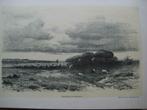 99 /  Drenthe Drentsch landschap  Litho 1876, Antiek en Kunst, Ophalen of Verzenden