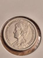 Zilveren 25 cent Wilhelmina 1917 - Gave Munt, Verzenden, Zilver, 25 cent, Koningin Wilhelmina