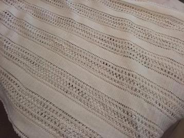 Zelf gehaakt katoenen sprei wit 190x220 cm 2 persoons beschikbaar voor biedingen