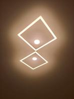 Dimbare plafondlamp LED met houten plateau, Ophalen, Zo goed als nieuw, Metaal, Industrieel