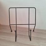 Vintage zwarte boekenstandaard LP standaard chroom metaal, Huis en Inrichting, Woonaccessoires | Krantenbakken en Lectuurbakken