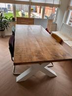 Eetkamertafel mangohout, Ophalen, 100 tot 150 cm, 200 cm of meer, Zo goed als nieuw