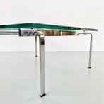 Vintage glass coffeetable FK-90 Fabricius & Kastholm, 1960s., Gebruikt, Vierkant, Glas, Minder dan 50 cm