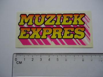 sticker oud Muziek expres logo popmuziek pop music retro beschikbaar voor biedingen
