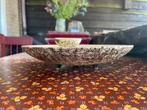 Vintage berkenbast chamotte fruitschaal schaal, Ophalen of Verzenden, Zo goed als nieuw, Rond, Minder dan 30 cm