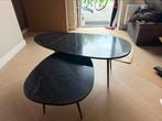Salon tafel Enzo Marmer Ovaal 2 stuks. Set!, Huis en Inrichting, Tafels | Salontafels, Ophalen, 50 tot 100 cm, Zo goed als nieuw