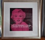 Lijst met foto en quote  Marilyn Monroe, Zo goed als nieuw, 50 tot 75 cm, 50 tot 75 cm, Ophalen