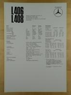 Mercedes 406 408 Technische Specificatie folder 1967 BG 406D, Ophalen, Mercedes, Zo goed als nieuw, Mercedes-Benz