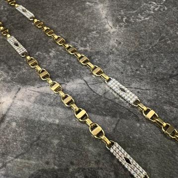 14 karaat gouden ketting kingsley schakel beschikbaar voor biedingen