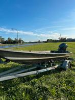 Aluminium platbodem eggercraft + Yamaha 9.9pk kortstaart, Watersport en Boten, Ophalen, Zo goed als nieuw, Benzine, 5 tot 10 pk