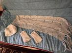Gehaakte muts, handschoenen en das met glitter draad, Ophalen of Verzenden, Gedragen, Maat 36 (S), Muts