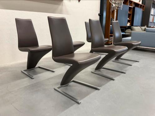 6 Als nieuw Rolf Benz 7800 Eetkamerstoelen leer design stoel, Huis en Inrichting, Stoelen, Vijf, Zes of meer stoelen, Leer, Overige kleuren