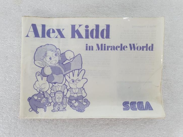 Sega Master System: Handleiding Alex Kidd in a Miracle World, Spelcomputers en Games, Games | Sega, Gebruikt, Master System, Avontuur en Actie