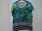 Maat 54. Gestreept shirt met bloemen print., Kleding | Dames, Grote Maten, Ophalen of Verzenden, Zo goed als nieuw, Overige kleuren