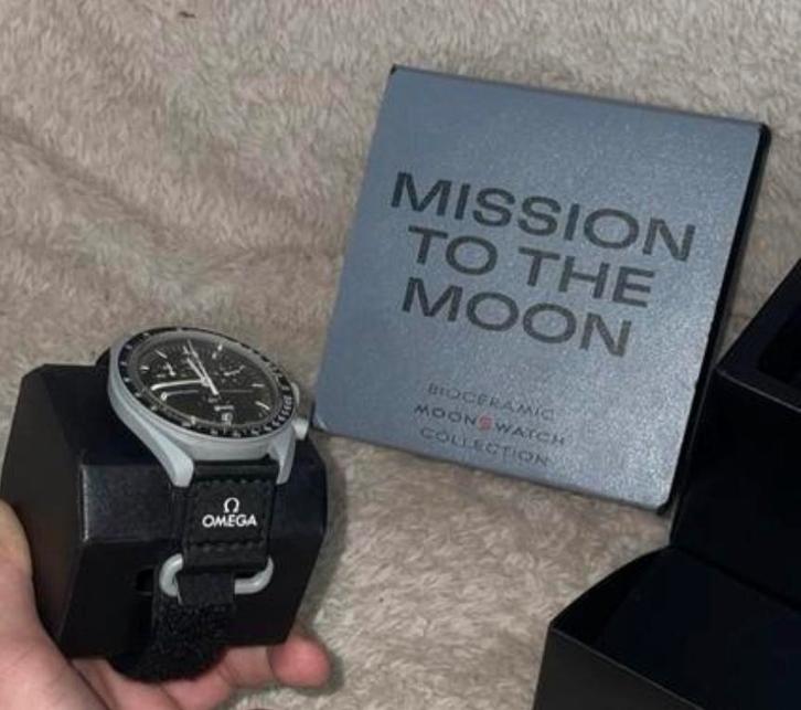 Omega x Swatch MoonSwatch - Mission to the Moon, Sieraden, Tassen en Uiterlijk, Horloges | Heren, Zo goed als nieuw, Polshorloge