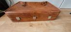 Vintige koffer cognac kleur, Ophalen, Gebruikt, Overige materialen