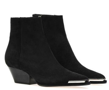 SERGIO ROSSI CARLA SUÈDE ENKELLAARSJES, 39,(NEW €985)💖💖💖 beschikbaar voor biedingen