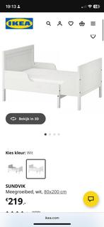 Sundvik meegroeibed bruin, Ophalen, 70 tot 85 cm, Zo goed als nieuw, Matras