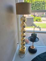 Vloerlamp goud met lampenkap bollamp, Ophalen of Verzenden, Zo goed als nieuw