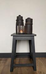 Oud tafeltje Aura Peeperkorn-oud krukje-bijzettafel-tafel, Huis en Inrichting, Minder dan 45 cm, Minder dan 55 cm, Rond, Nieuw