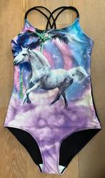 Badpak zwempak zwart roze met paard als nieuw 146 152 h&m, Ophalen of Verzenden, Zo goed als nieuw, Meisje, Sport- of Zwemkleding