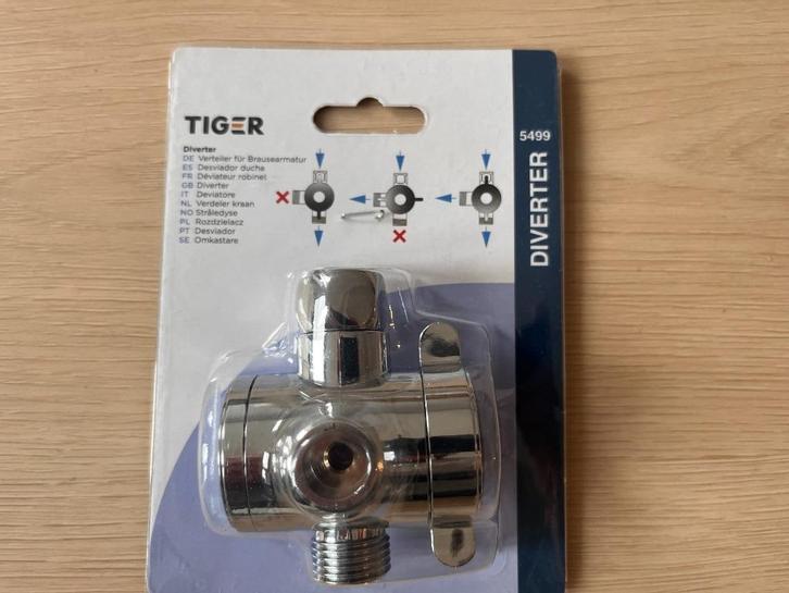 Tiger Omstelkraan Chroom, Huis en Inrichting, Badkamer | Badkamermeubels, Nieuw, Overige typen, Minder dan 100 cm, Minder dan 50 cm