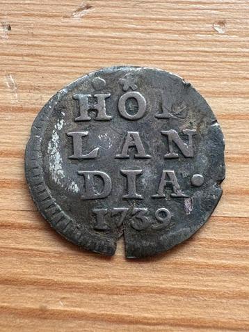 Zilveren bezem stuiver Holland 1739 beschikbaar voor biedingen
