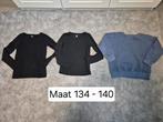 3x basic maat 134 - 140, Kinderen en Baby's, Kinderkleding | Maat 134, Meisje, Trui of Vest, Ophalen of Verzenden, Zo goed als nieuw