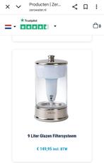 Z.g.a.n. Zerowater filter 9 Lt. Incl.2 filters + rvs kraan, Ophalen of Verzenden, Nieuw