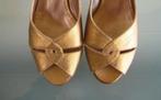 MODA DI FAUSTO Nieuwe gouden peeptoes 36.5, Pumps, Overige kleuren, Verzenden, Moda di Fausto